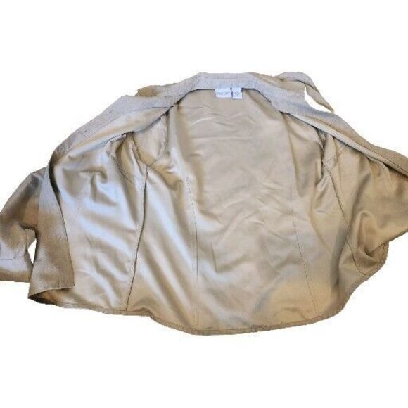 Sonoma Button Up Suede Shirt Women's Large Long Sleeve Beige Adults L - Picture 13 of 13